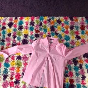 Pink button down shirt